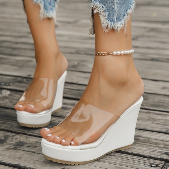 Shoes - Open Toe Wedge Sandals. 10060076519